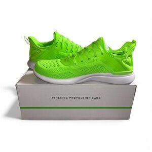 New in box Athletic Propulsion Labs neon green womens sneakers